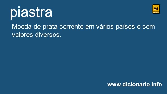 Significado de piastra