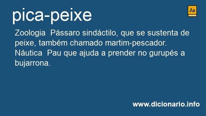 Significado de pica-peixe