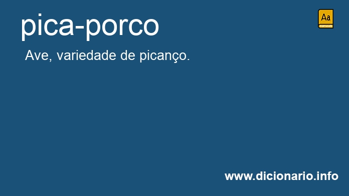 Significado de pica-porco