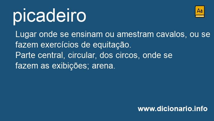 Significado de picadeiro