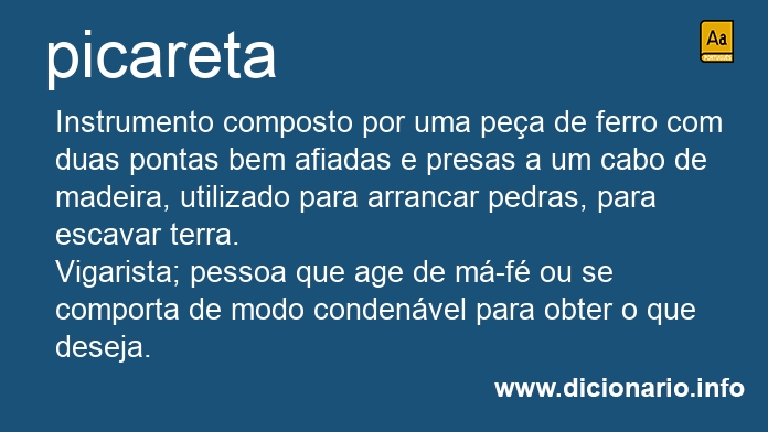 Significado de picareta