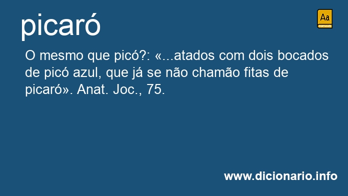 Significado de picar