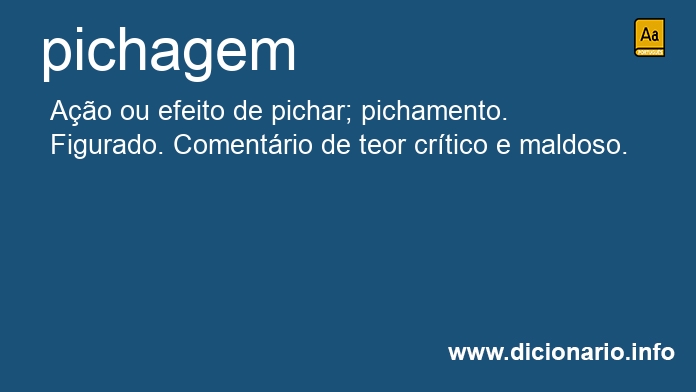 Significado de pichagem