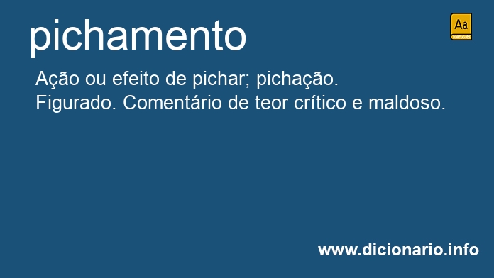 Significado de pichamento