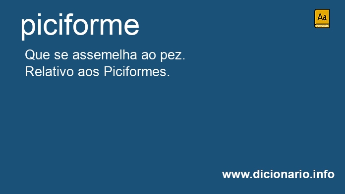 Significado de piciforme
