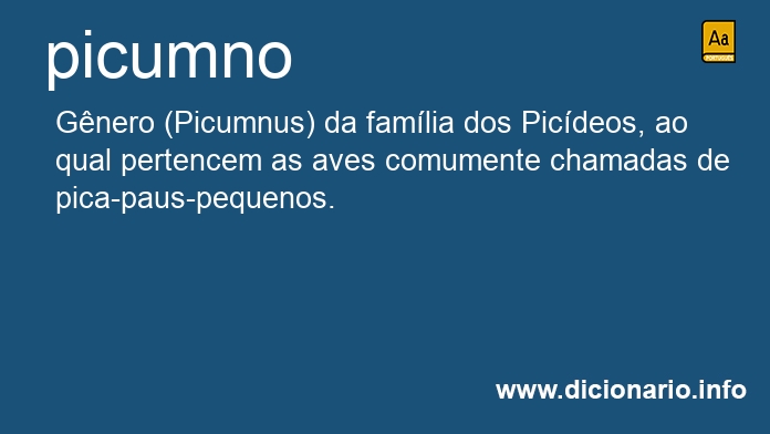 Significado de picumno