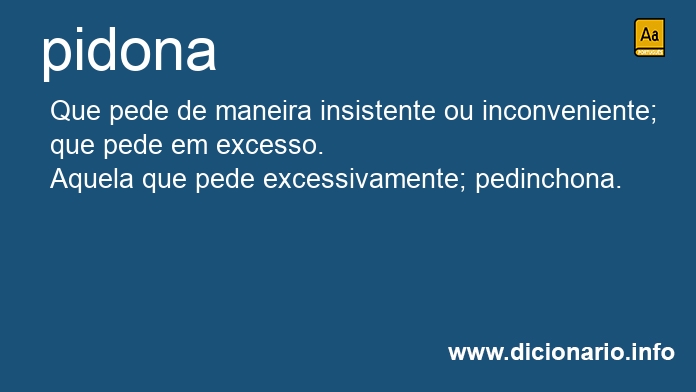 Significado de pidona