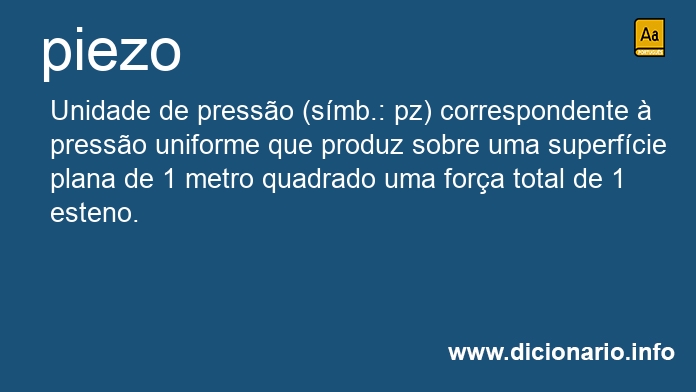 Significado de piezo