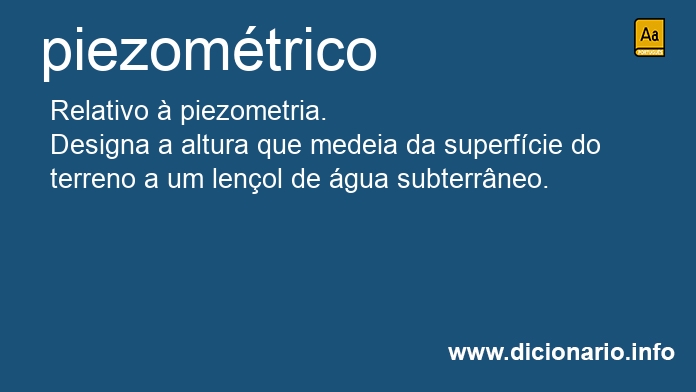 Significado de piezomtrica