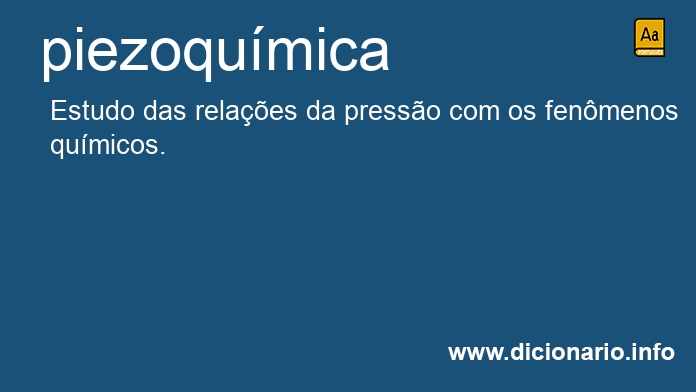 Significado de piezoqumica