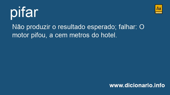 Significado de pifou
