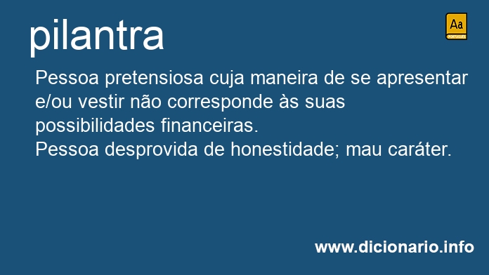 Significado de pilantra