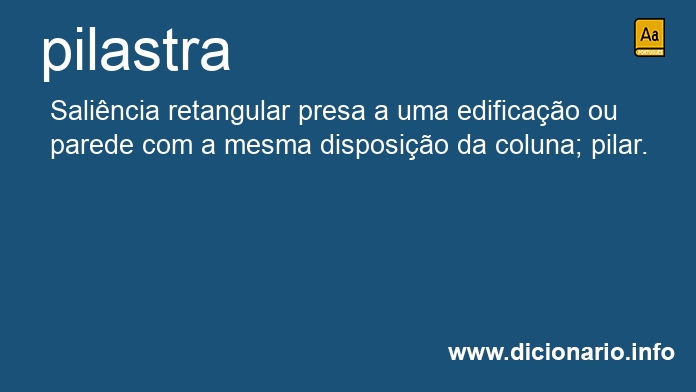 Significado de pilastras