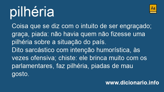 Significado de pilhria