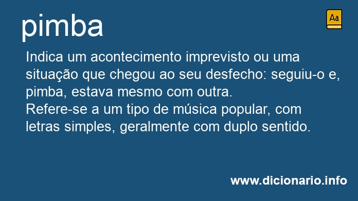 Significado de pimba
