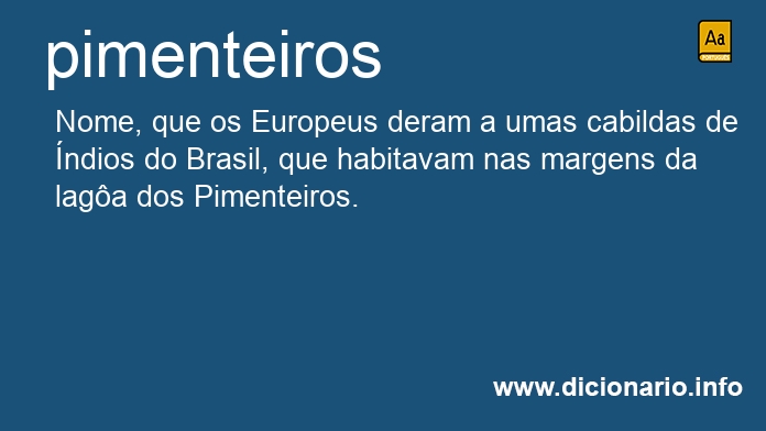 Significado de pimenteiros