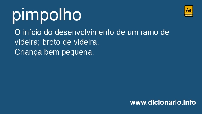 Significado de pimpolho