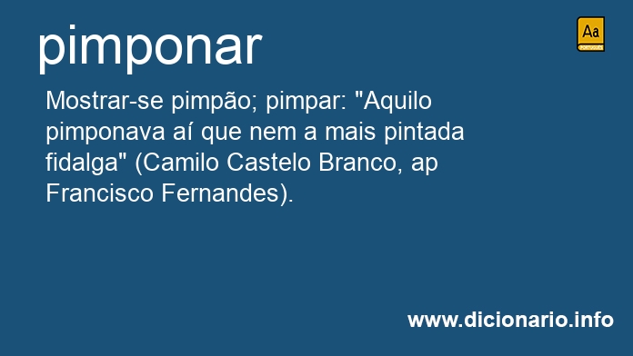 Significado de pimponar