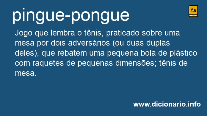 Significado de pingue-pongue