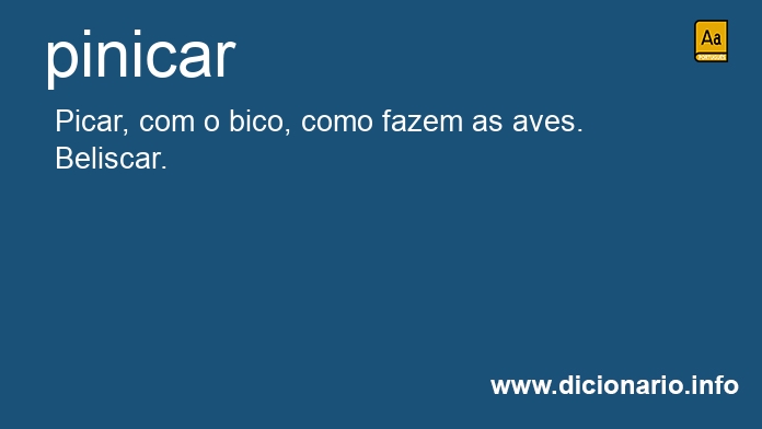 Significado de pinicar