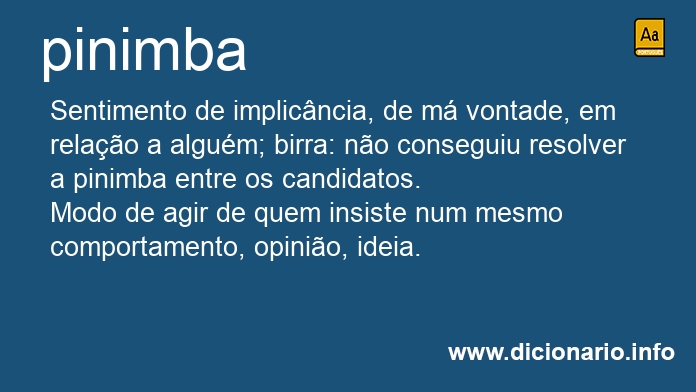 Significado de pinimba