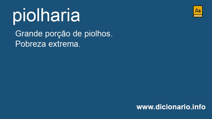 Significado de piolharia