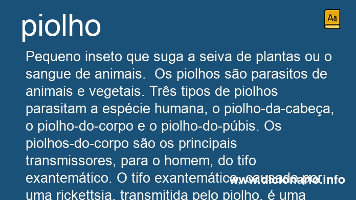 Significado de piolhos