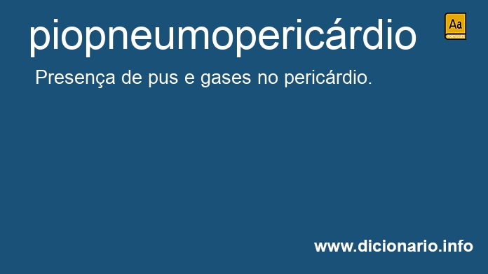 Significado de piopneumopericrdio