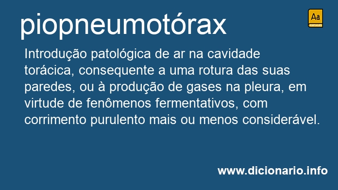 Significado de piopneumotrax