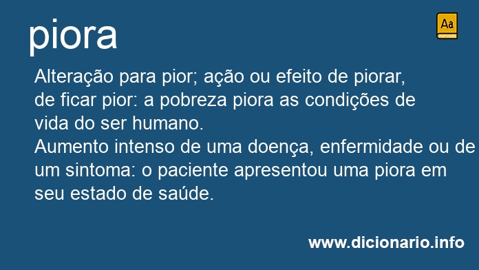 Significado de piora