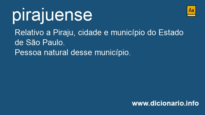 Significado de pirajuense