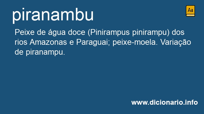 Significado de piranambu