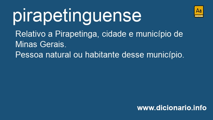 Significado de pirapetinguense