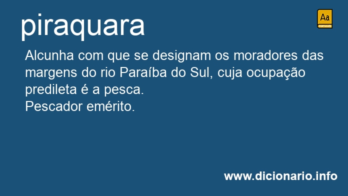 Significado de piraquara