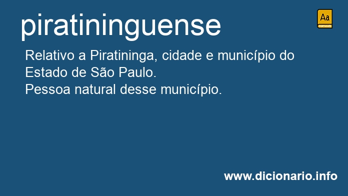 Significado de piratininguense