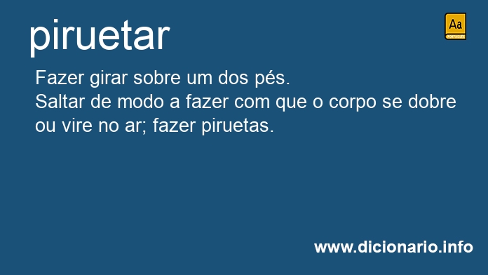 Significado de piruetar
