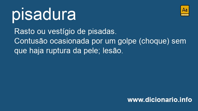 Significado de pisadura