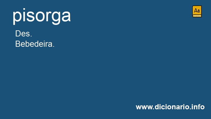 Significado de pisorga