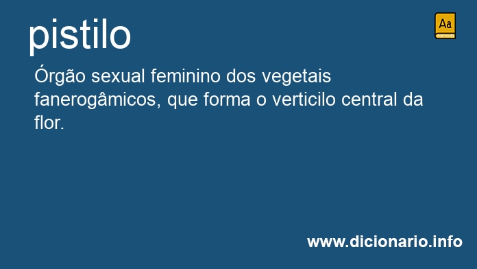 Significado de pistilo