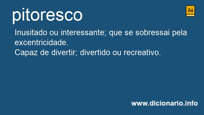 Significado de pitoresco