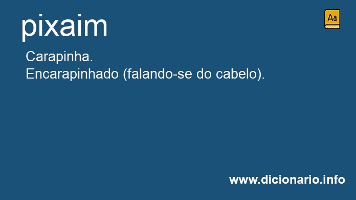 Significado de pixaim