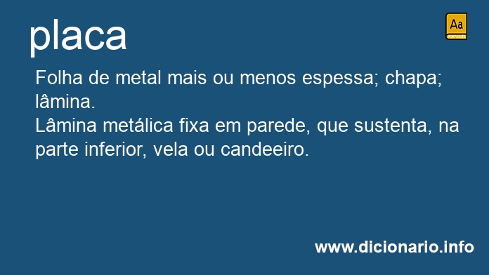 Significado de placa