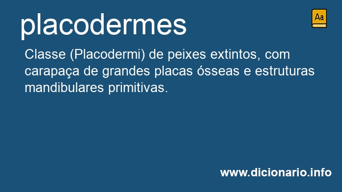 Significado de placodermes