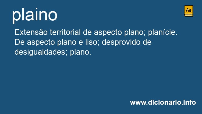 Significado de plaino