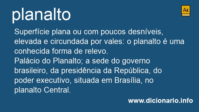 Significado de planaltos