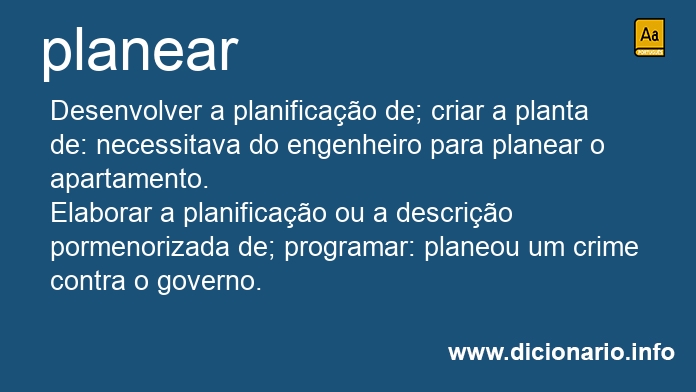 Significado de planear