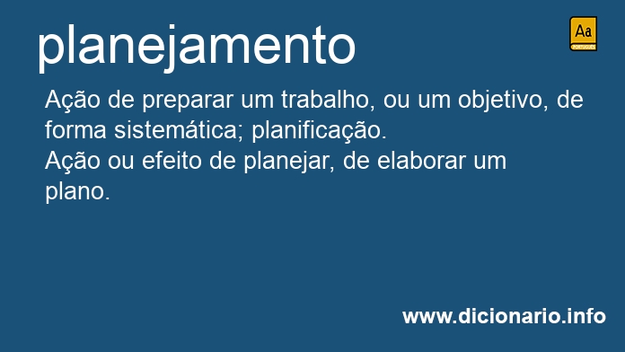 Significado de planejamento