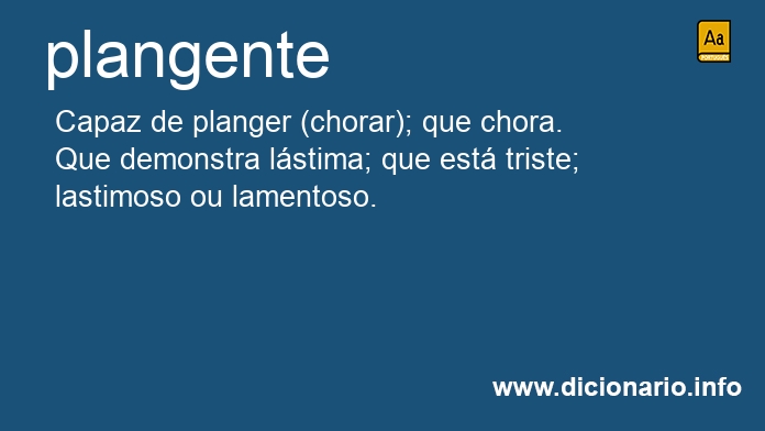 Significado de plangente