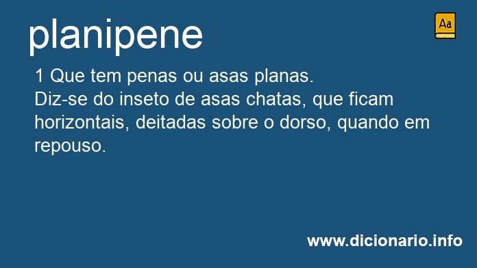 Significado de planipene