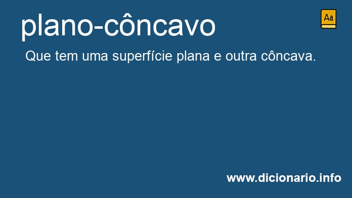 Significado de plano-cncavo